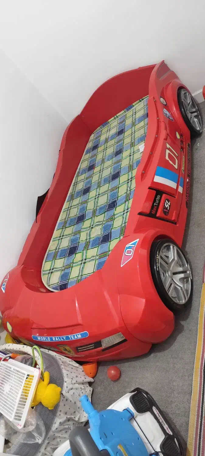 تخت خواب بچه کودک ماشین|تخت و سرویس خواب|دزفول, |دیوار