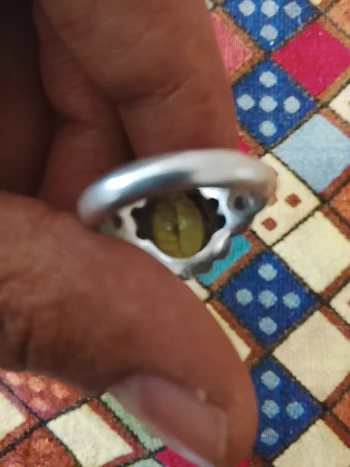 انگشتر زبرجد نقره قدیمی|جواهرات|برخوار, |دیوار