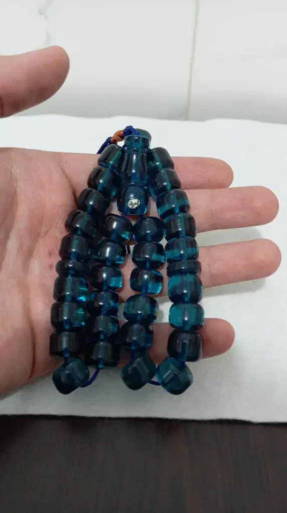 تسبیح سندلوس سبزآبی کسمه. ۳۳ عددی|جواهرات|سقز, |دیوار