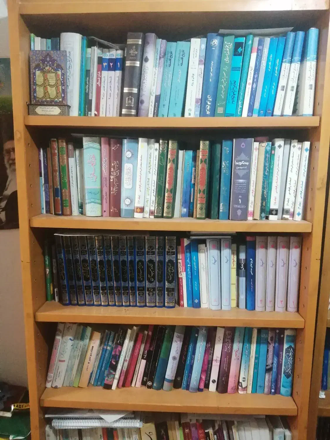 قفسه چوبی|کتابخانه، شلف، قفسه‌های دیواری|قم, پردیسان|دیوار