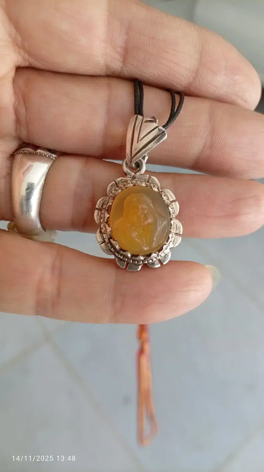 پلاک نقره شمایل عقیق یمن،کاردست|جواهرات|کرمانشاه, |دیوار