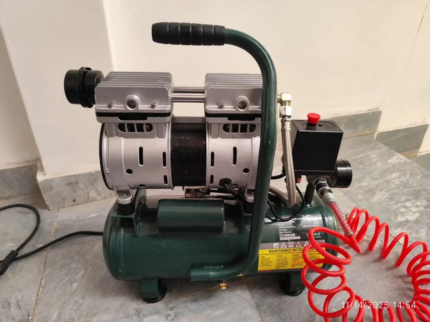 کمپرسور پمپ باد ۱۰ لیتری سایلنت|ابزارآلات|تهران, تهرانپارس جنوبی|دیوار