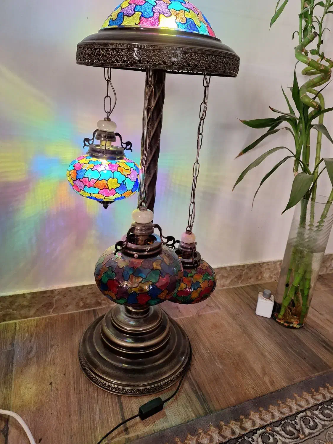 آباژور ویترای وبرنج کار لصفهان|چراغ خواب و آباژور|کرمانشاه, |دیوار