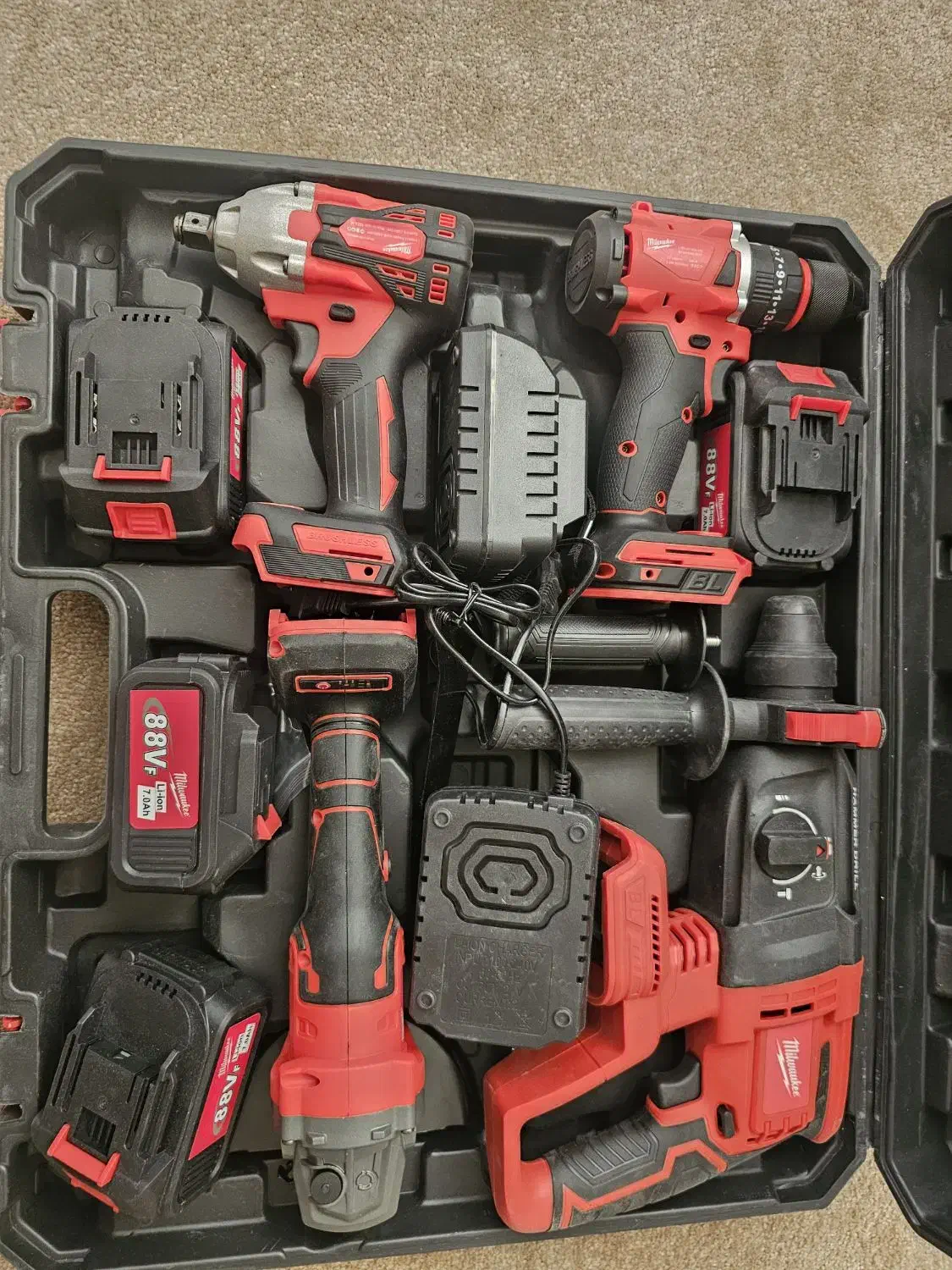 دریل شارژی دریل چکشی سنگ فرز|ابزارآلات|فولادشهر, C4|دیوار