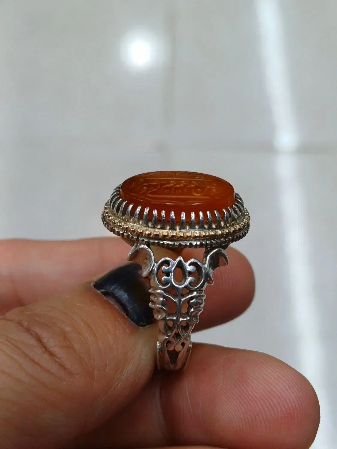 انگشتر فدیوم استاد بزرگ محمد کاوه|جواهرات|قزوین, |دیوار