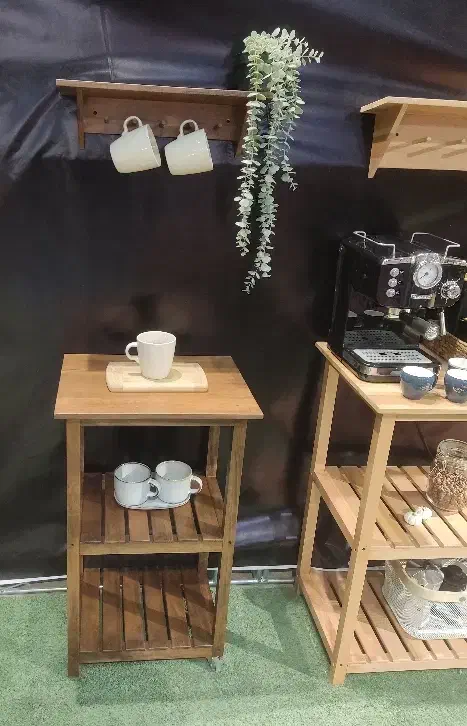 کافی بار چوب راش ، ترولی چرخدار، شلف دیواری|کتابخانه، شلف، قفسههای دیواری|وحیدیه, |دیوار