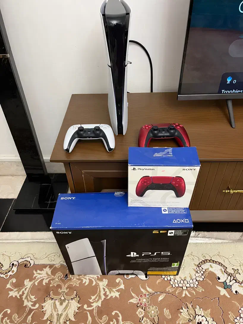 Ps5 slim دو دسته|کنسول، بازی ویدئویی و آنلاین|هشتگرد, هشتگرد قدیم|دیوار