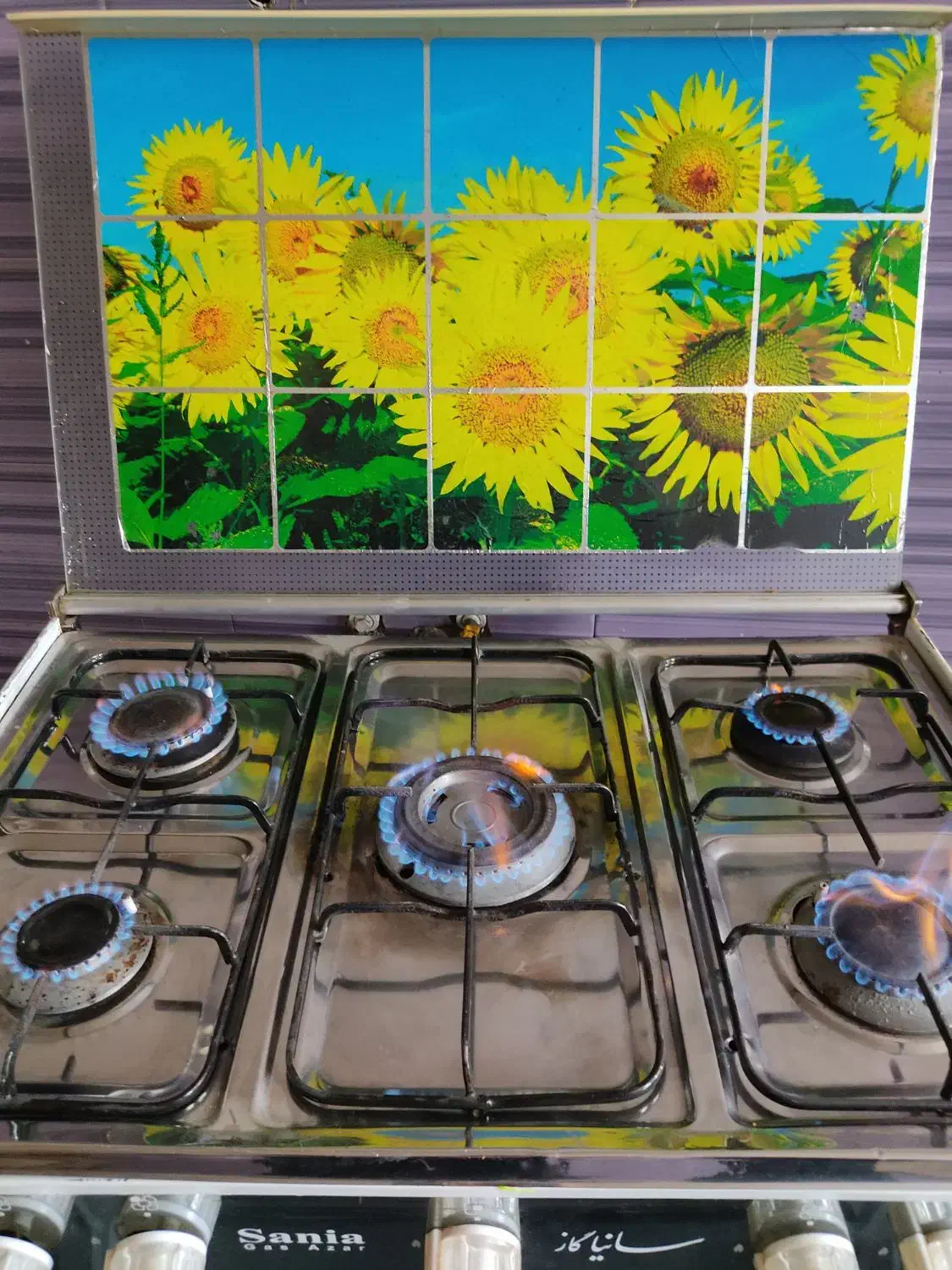 گاز پنج شعله طرح فر مدل ساینا|اجاق گاز و لوازم برقی پخت‌وپز|یاسوج, |دیوار