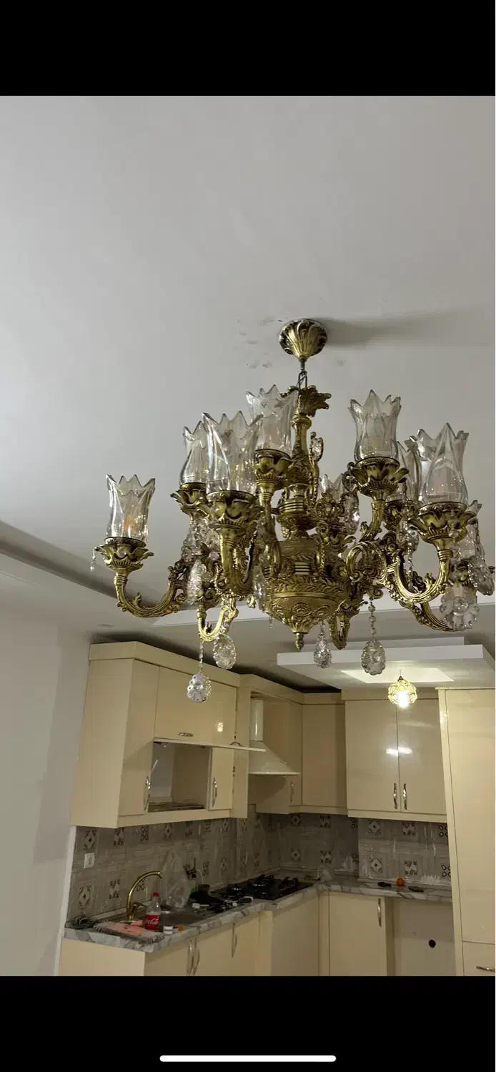 لوستر برنجی|لوستر و چراغ آویز|مشهد, کوی ولیعصر|دیوار