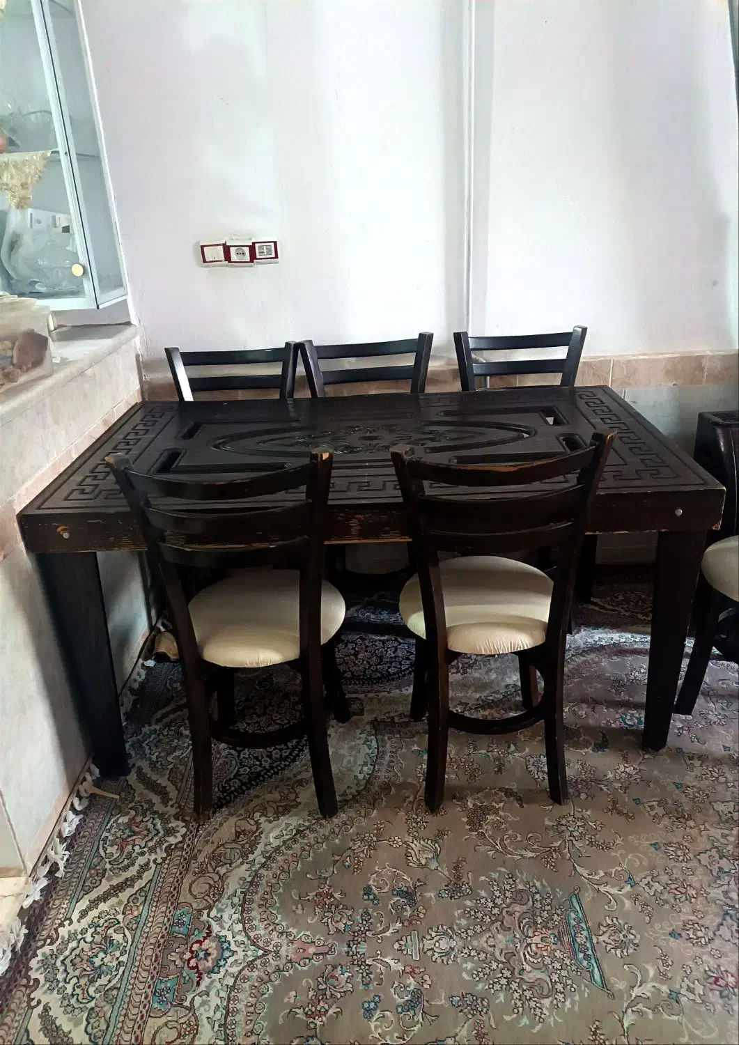 میز ناهار خوری ۶نفره|میز و صندلی غذاخوری|سبزوار, شرق کال عیدگاه|دیوار