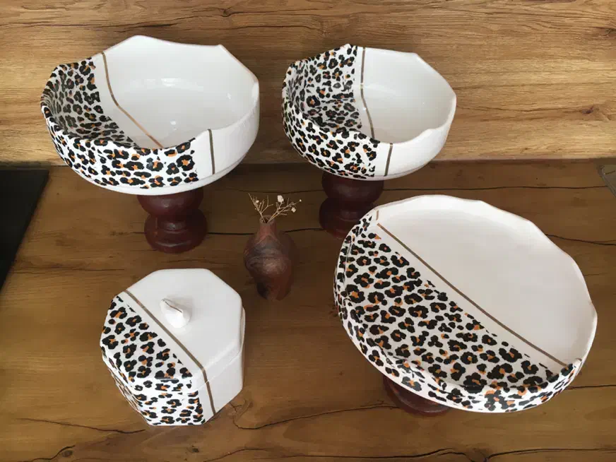 سرویس کامل پذیرایی سرامیک دستساز|ظروف سرو و پذیرایی|گرگان, |دیوار