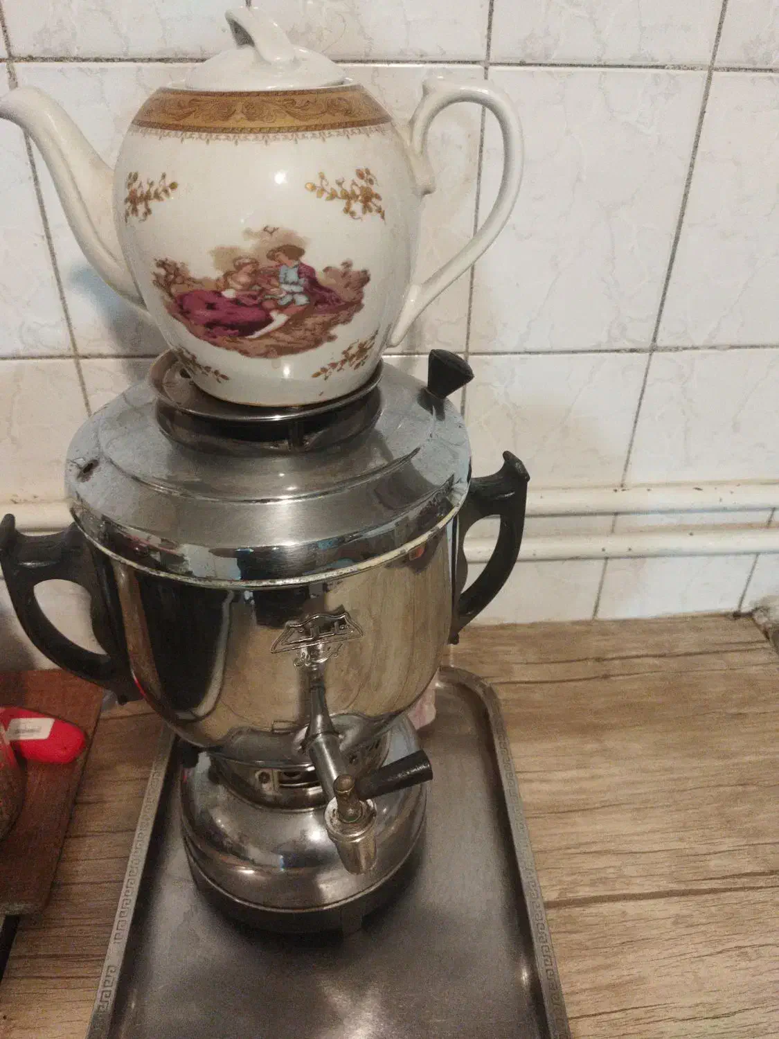 سماور استیل کارکرده|سماور، چای‌ساز، قهوه‌ساز|فولادشهر, B7|دیوار