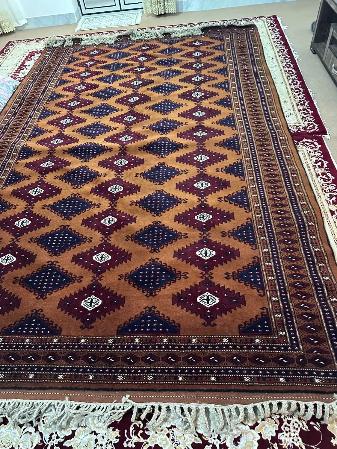 فرش دستباف ترکمن|فرش|بندر ترکمن, |دیوار