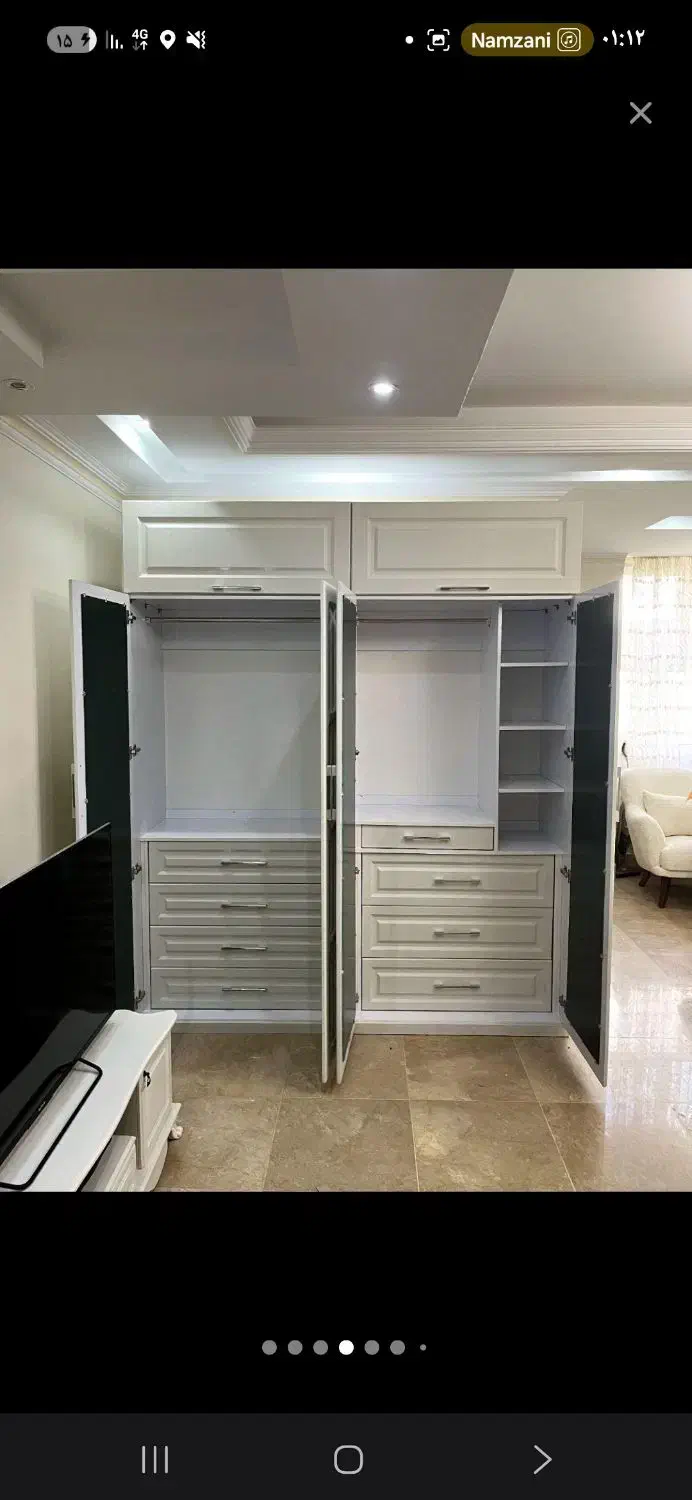 کمد دیواری بدن mdf نما ممبران|جاکفشی، کمد، دراور|چهاردانگه (تهران), |دیوار