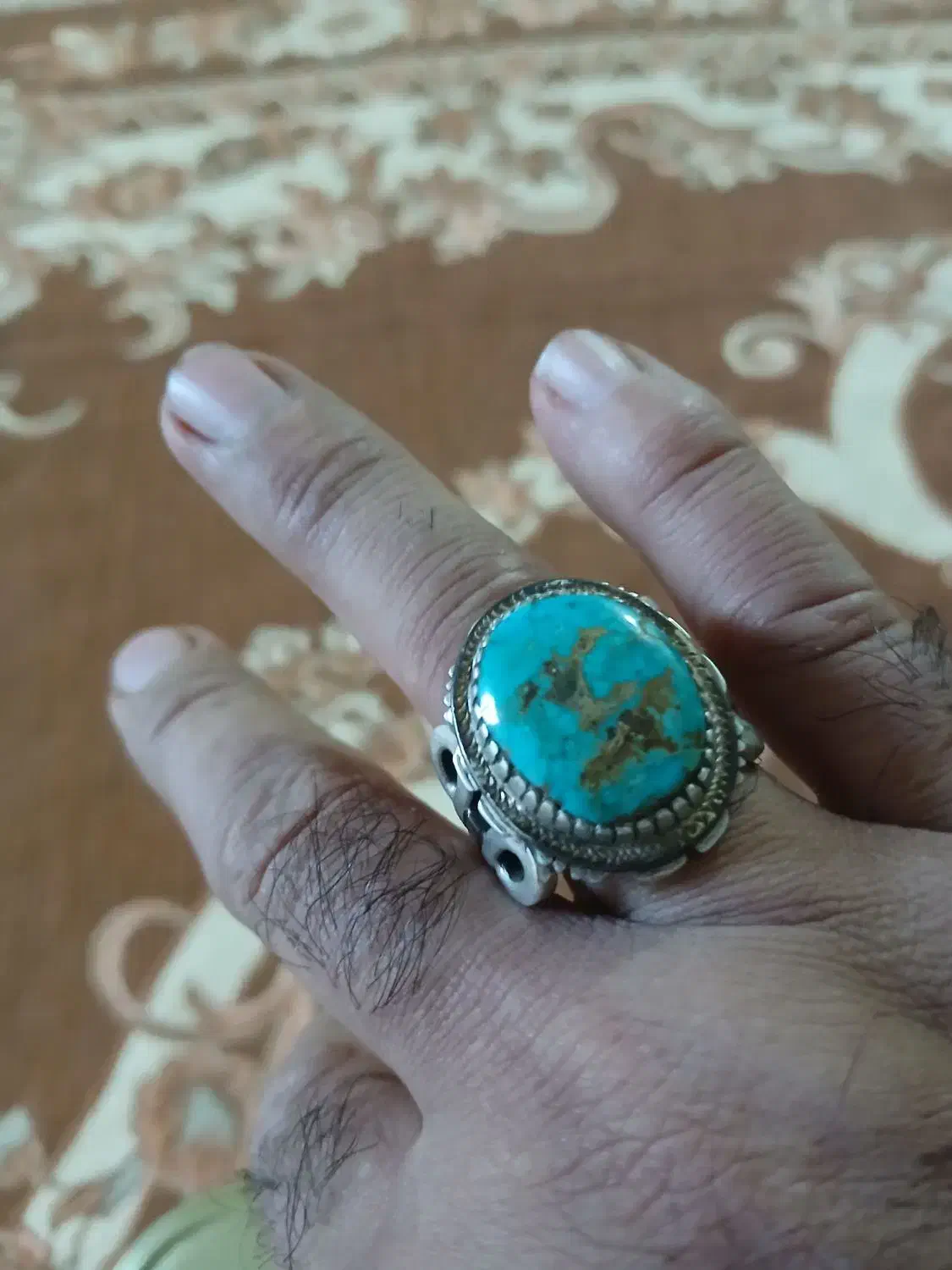 انگشتر فیروزه ولیعصر(ع)|جواهرات|خرم‌آباد, |دیوار