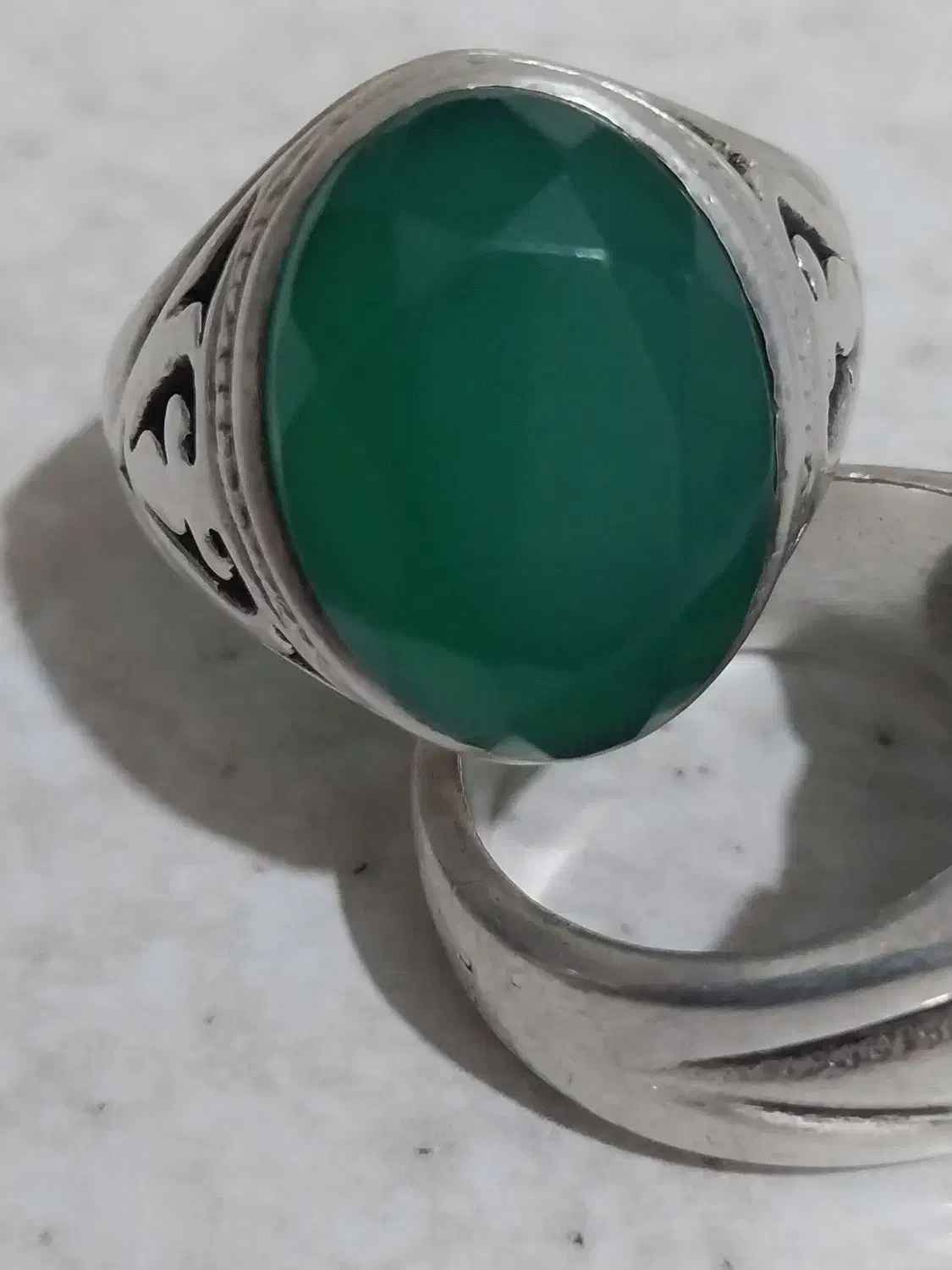 انگشتر عقیق سبز|جواهرات|طرقبه, |دیوار