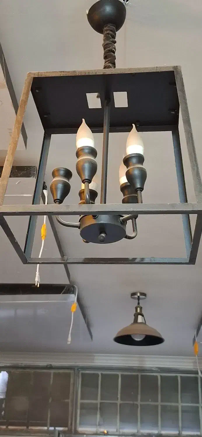 فروش لوستر آویز گرد و لامپ شمعی|لوستر و چراغ آویز|زاهدان, |دیوار