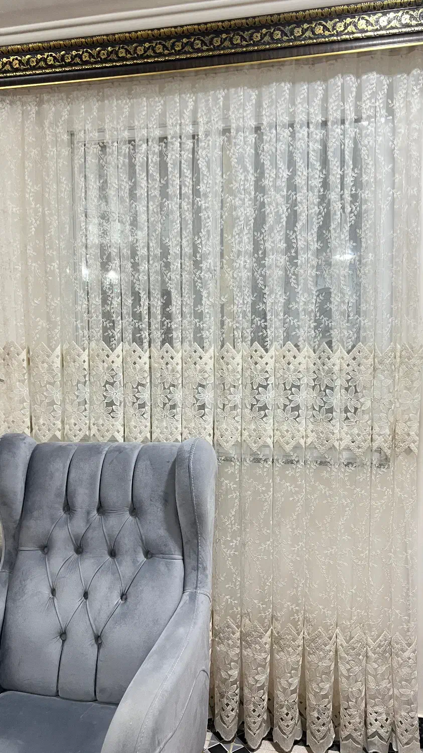 پرده خامه دوزی شده|پرده، رانر، رومیزی|رشت, حاجی آباد|دیوار