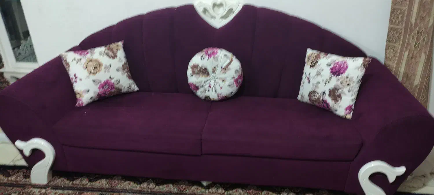 مبلمان همراه آباژور ومیز ناهار خوری۴نفره،جلومبلی|مبلمان خانگی و میز عسلی|رباط‌کریم, مسکن مهر آبشناسان|دیوار