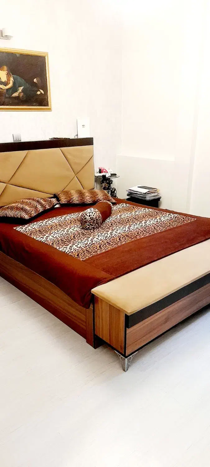 تخت دو نفره جک دار با دراور و اینه. چوب|تخت و سرویس خواب|تهران, سردارجنگل|دیوار