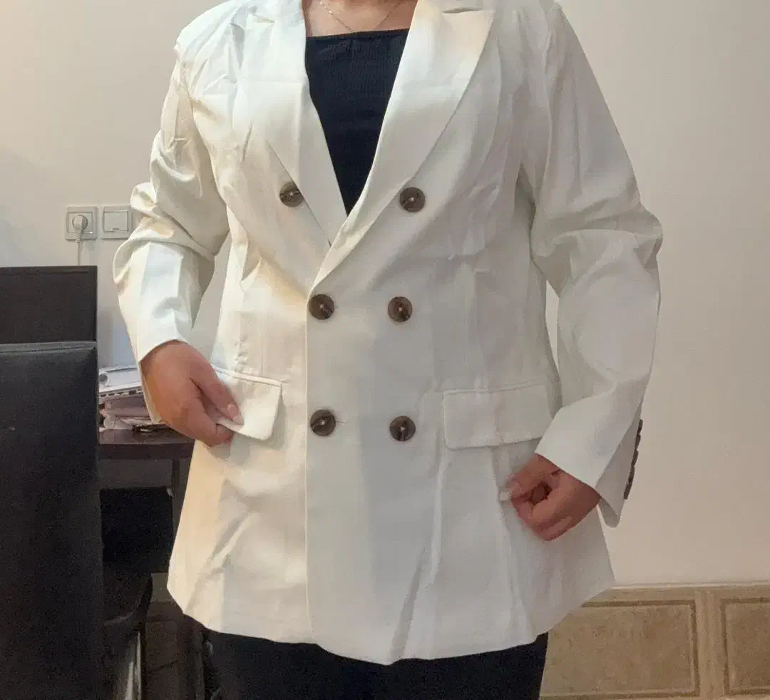 کت سفید زنانه نو|لباس|فسا, |دیوار