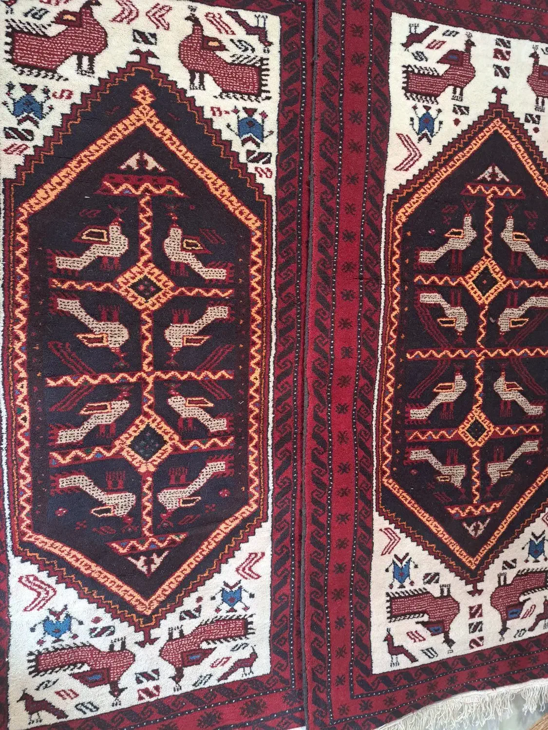 یک جفت ۱در۲ بافت قاین|فرش|تبریز, |دیوار