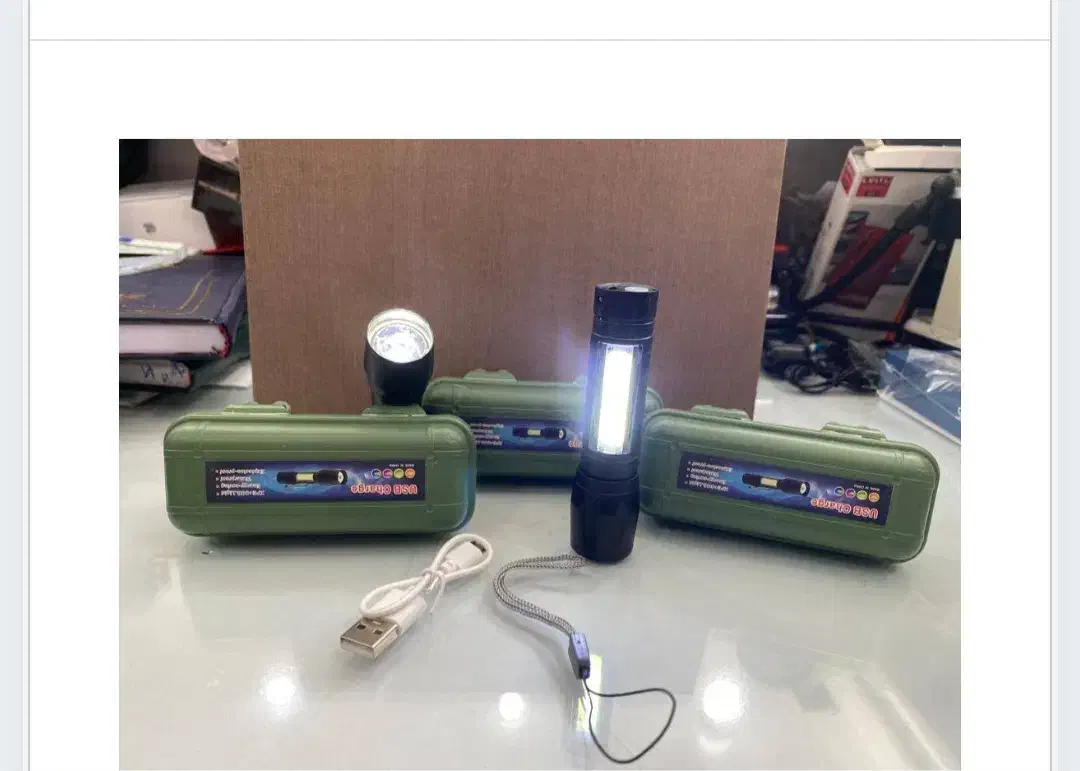 چراغ قوه زوم دار شارژی مدل فلزی به همراه کیف حمل|لامپ و چراغ|شیراز, بازار|دیوار