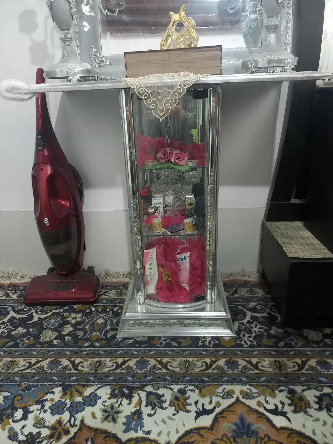 آینه و شمعدون|صنایع دستی و سایر لوازم تزئینی|شیروان (خراسان), |دیوار