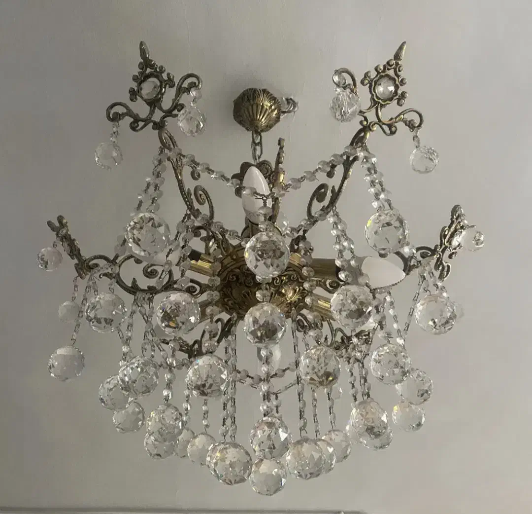 لوستر 6شاخه برنج|لوستر و چراغ آویز|تهران, چوب تراش|دیوار