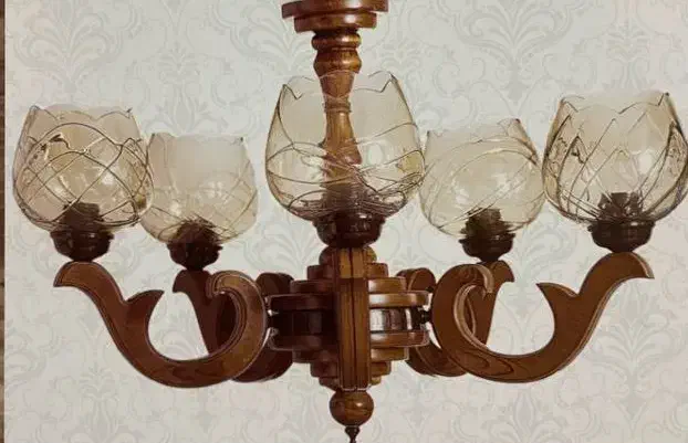 تولید و پخش لوستر چوبی سپیدار|لوستر و چراغ آویز|خاوران, |دیوار