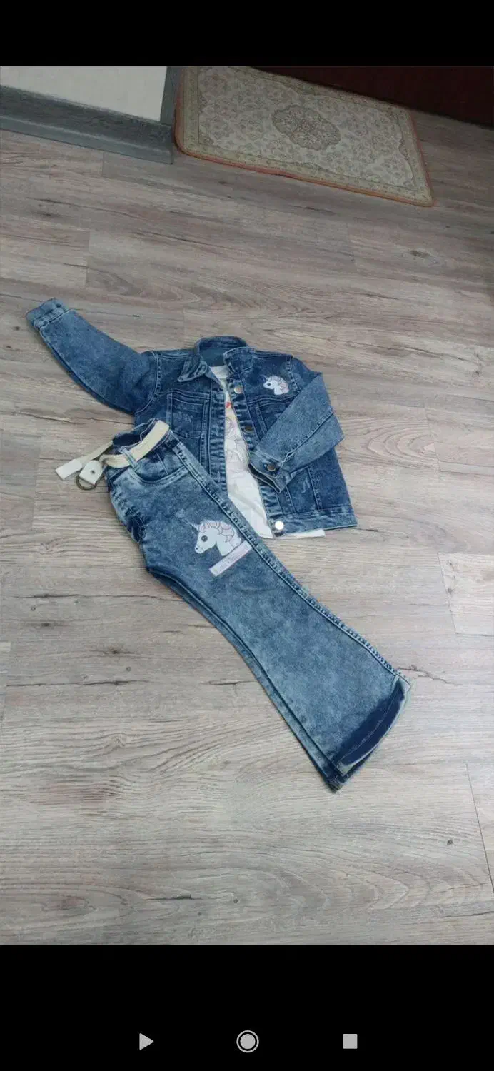 ست جین دخترانه نو|کفش و لباس بچه|کهریزک, |دیوار