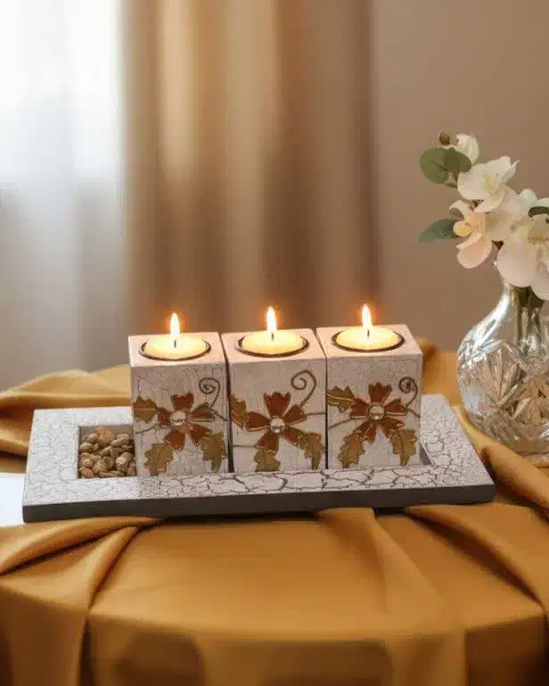 جا شمعی سه تایی|صنایع دستی و سایر لوازم تزئینی|یزد, |دیوار