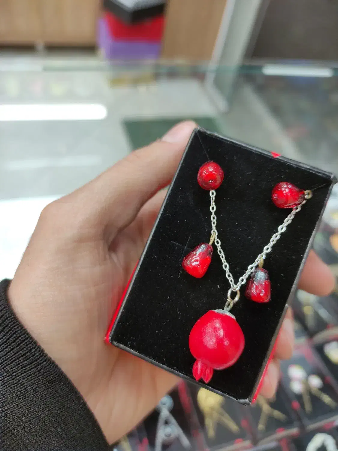 گردنبند یلدا انار|صنایع دستی و سایر لوازم تزئینی|علیآباد کتول, |دیوار