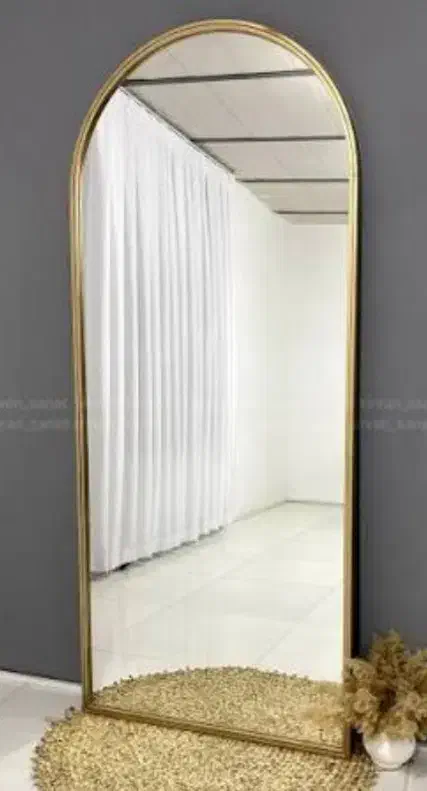 آینه قدی گنبدی فلزی طلایی آبکاری شده|آینه|جوانرود, |دیوار