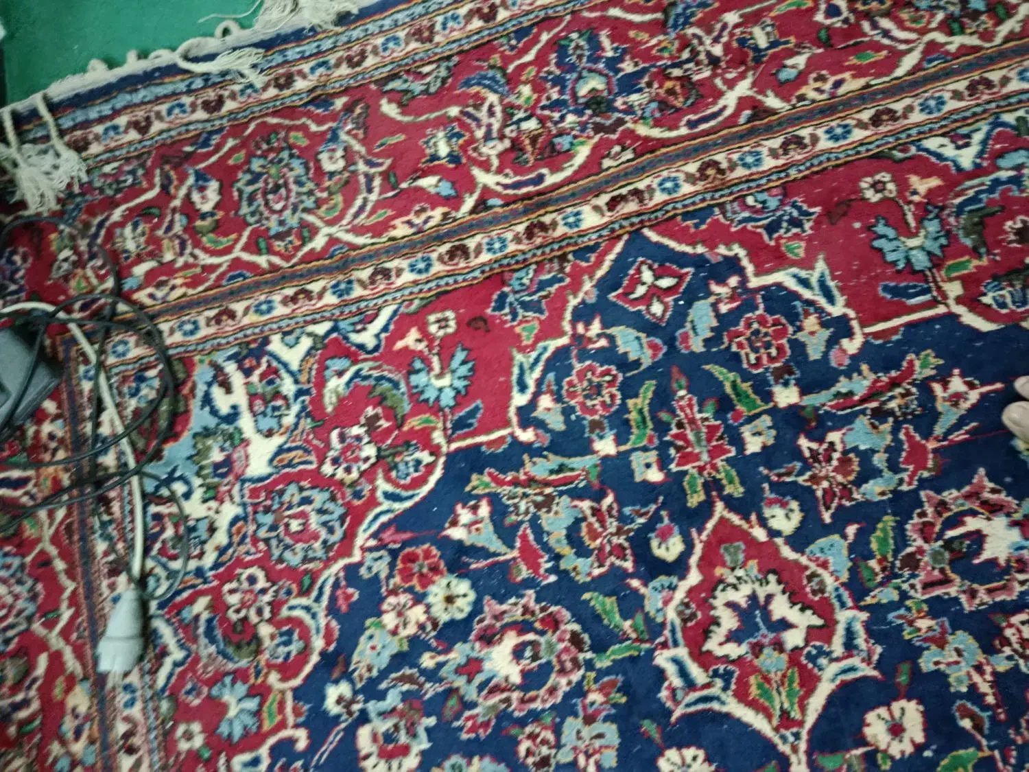 فروش  فرش ۶  متری دستباف  تخت سرمه ایی|فرش|دزفول, |دیوار