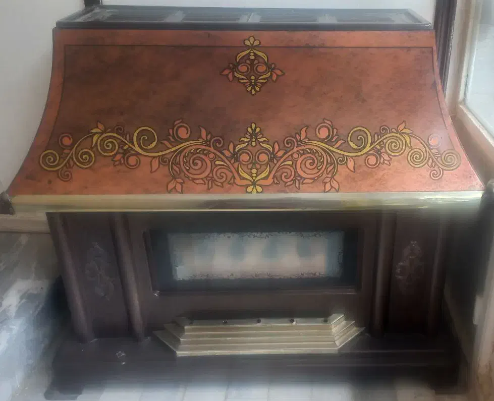 بخاری طرح شومینه|بخاری، هیتر، شومینه|بروجرد, |دیوار