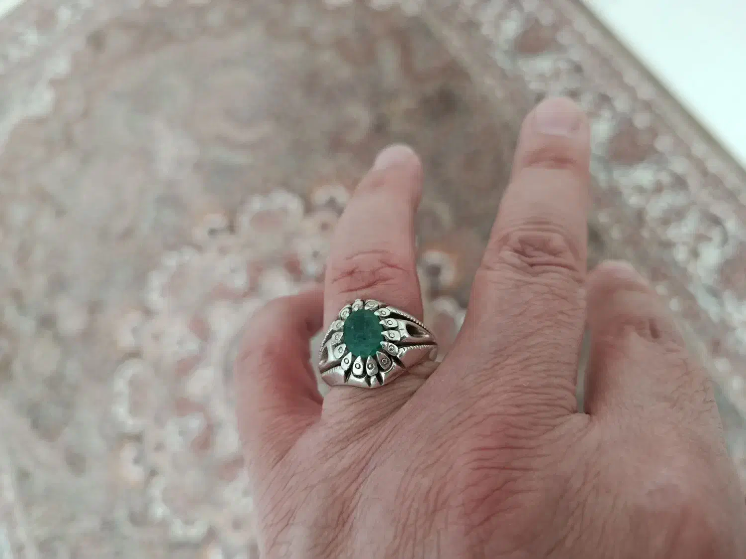 انگشتر زمرد کلمبیا|جواهرات|سقز, |دیوار