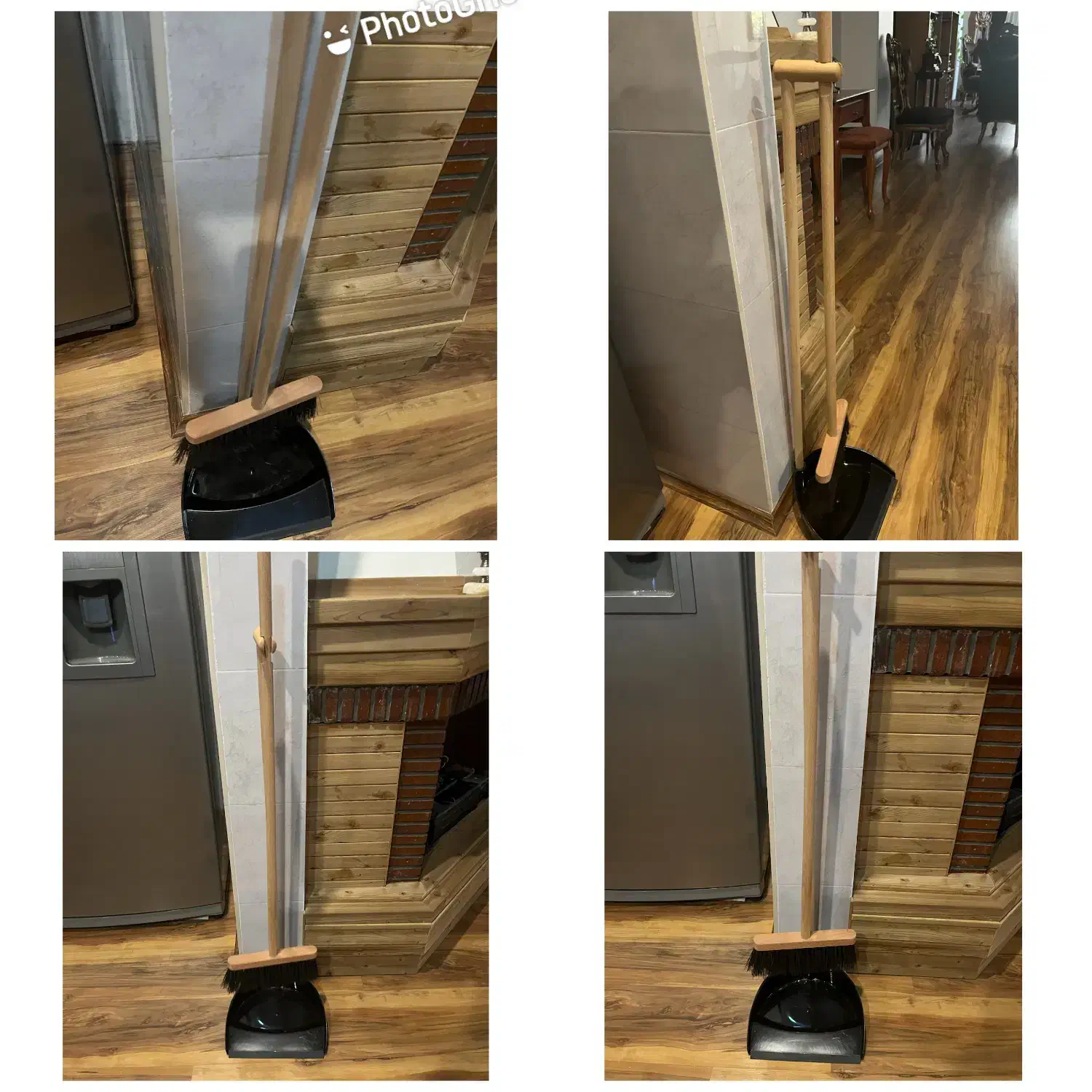 ست جارو و خاک انداز دسته چوبی جارو خاک انداز طرح|لوازم نظافت|کرج, فاز ۱ مهرشهر|دیوار