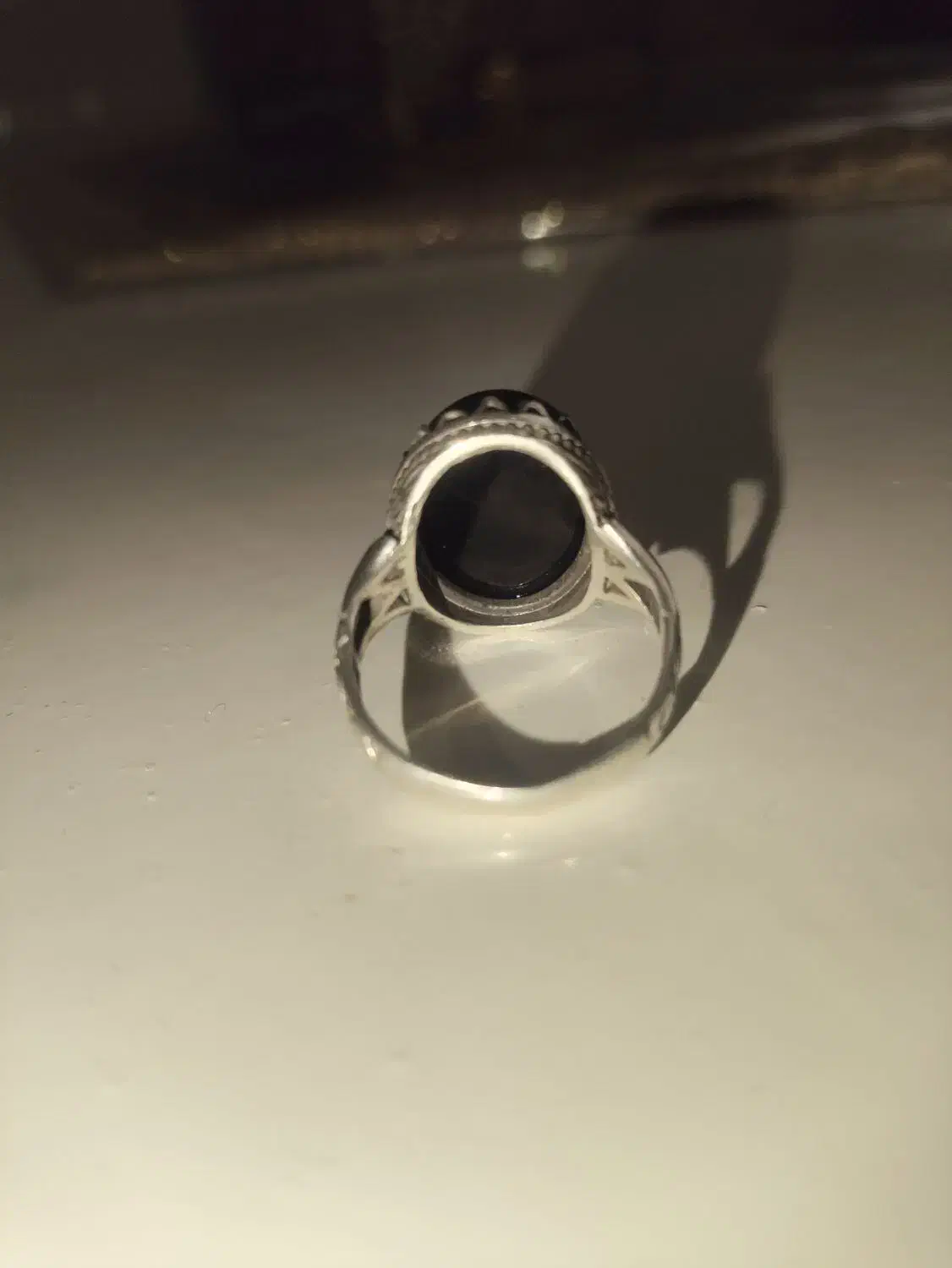 انگشتر عقیق یمنی سیاه|جواهرات|نقده, |دیوار