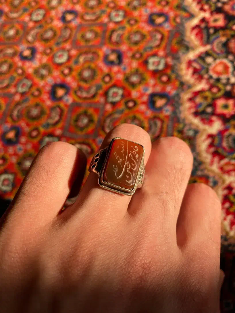 دوعدد انگشتر نقره عقیق عیاربالا|جواهرات|اردبیل, |دیوار