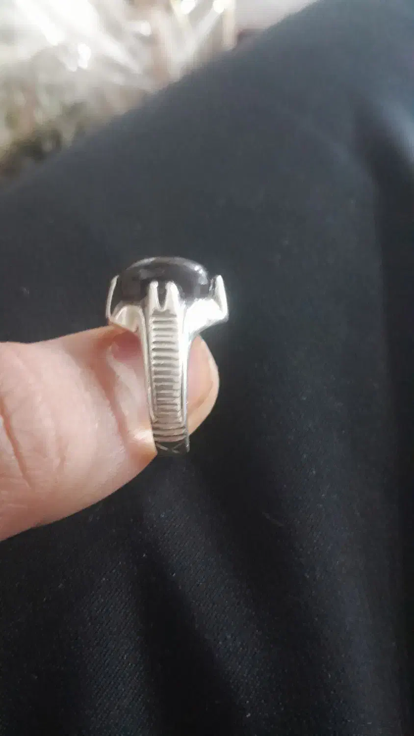 انگشتر نقره عقیق مشکی|جواهرات|سیرجان, |دیوار