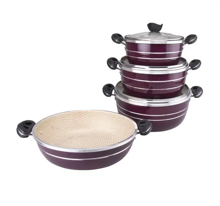 سرویس قابلمه و تابه لانه زنبوری 7 پارچه هلنا|ظروف پخت‌وپز|تهران, علم و صنعت|دیوار