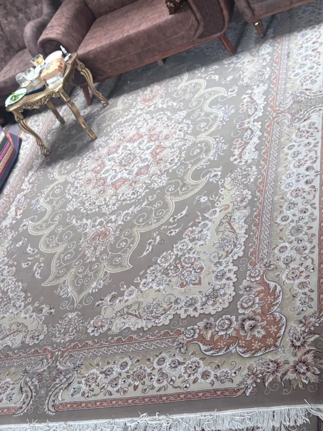 یک فرش ۱۲ متری یک ۹ متری|فرش|ابریشم, |دیوار