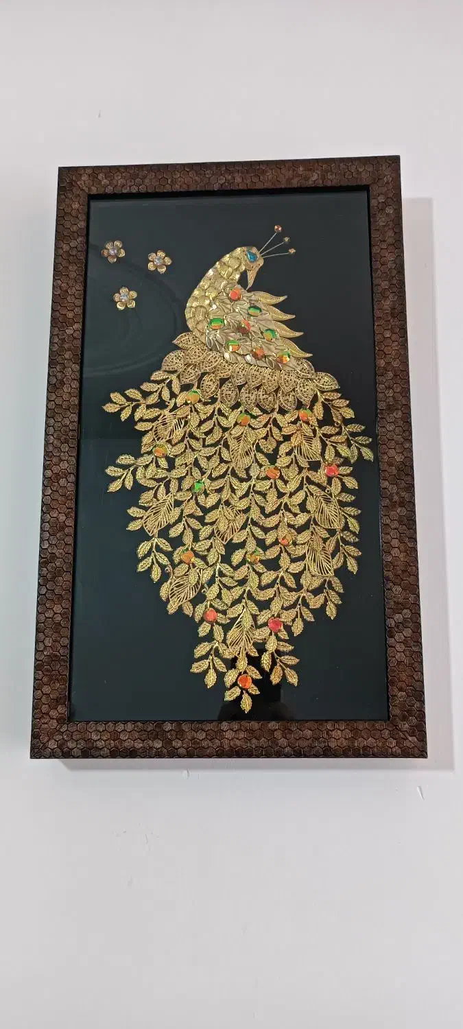 تابلو طاووس برنجی|تابلو، نقاشی، عکس|زنجان, |دیوار