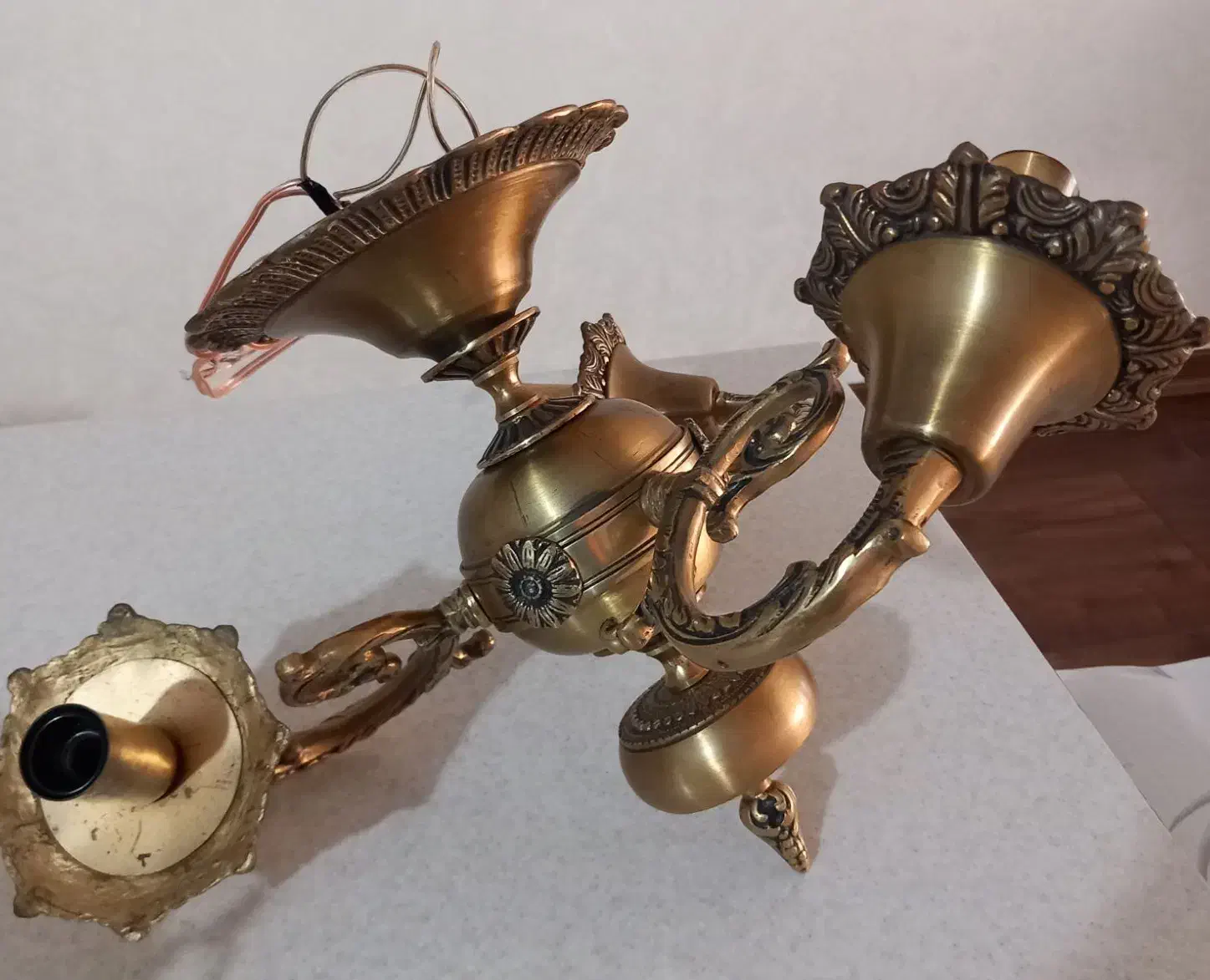 ۳ عدد لوستر برنزی اصل وزیبا|لوستر و چراغ آویز|کرج, گلشهر|دیوار