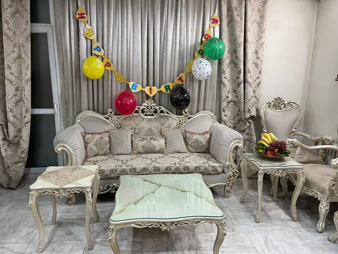 سرویس مبل استیل ،آینه کنسول،پرده پذیرایی|مبلمان خانگی و میز عسلی|تهران, نعمت‌آباد|دیوار