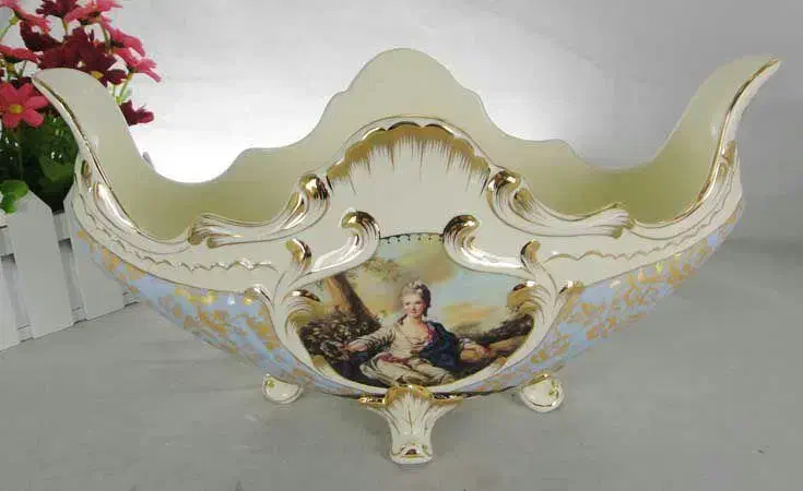 ظرف دکوری کشکول متوسط کرم لیلی مجنون لمونژ وارداتی|ظروف سرو و پذیرایی|مشهد, کوی المهدی|دیوار