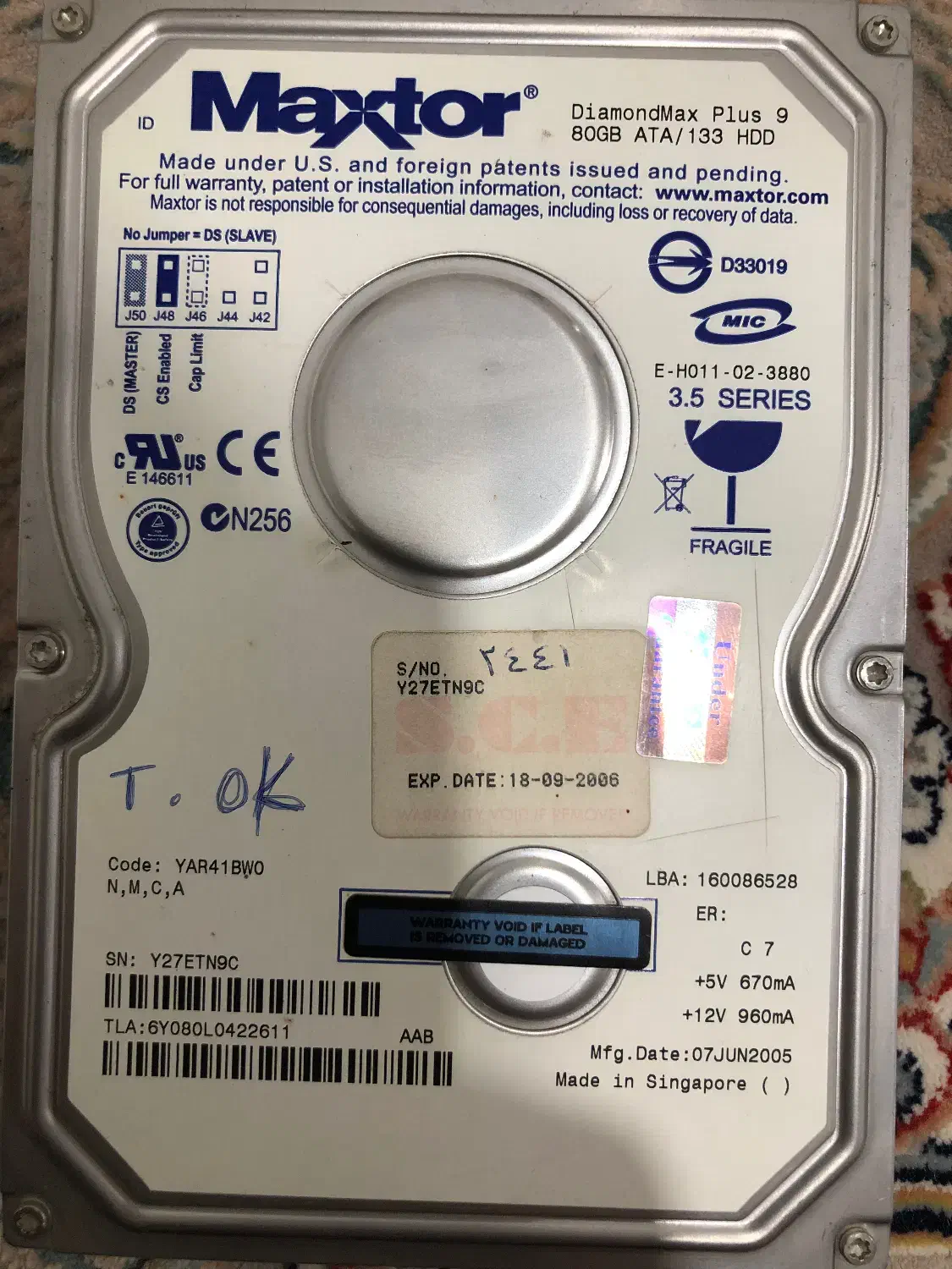 هارد ۸۰گیگ|قطعات و لوازم جانبی رایانه|قائمشهر, |دیوار