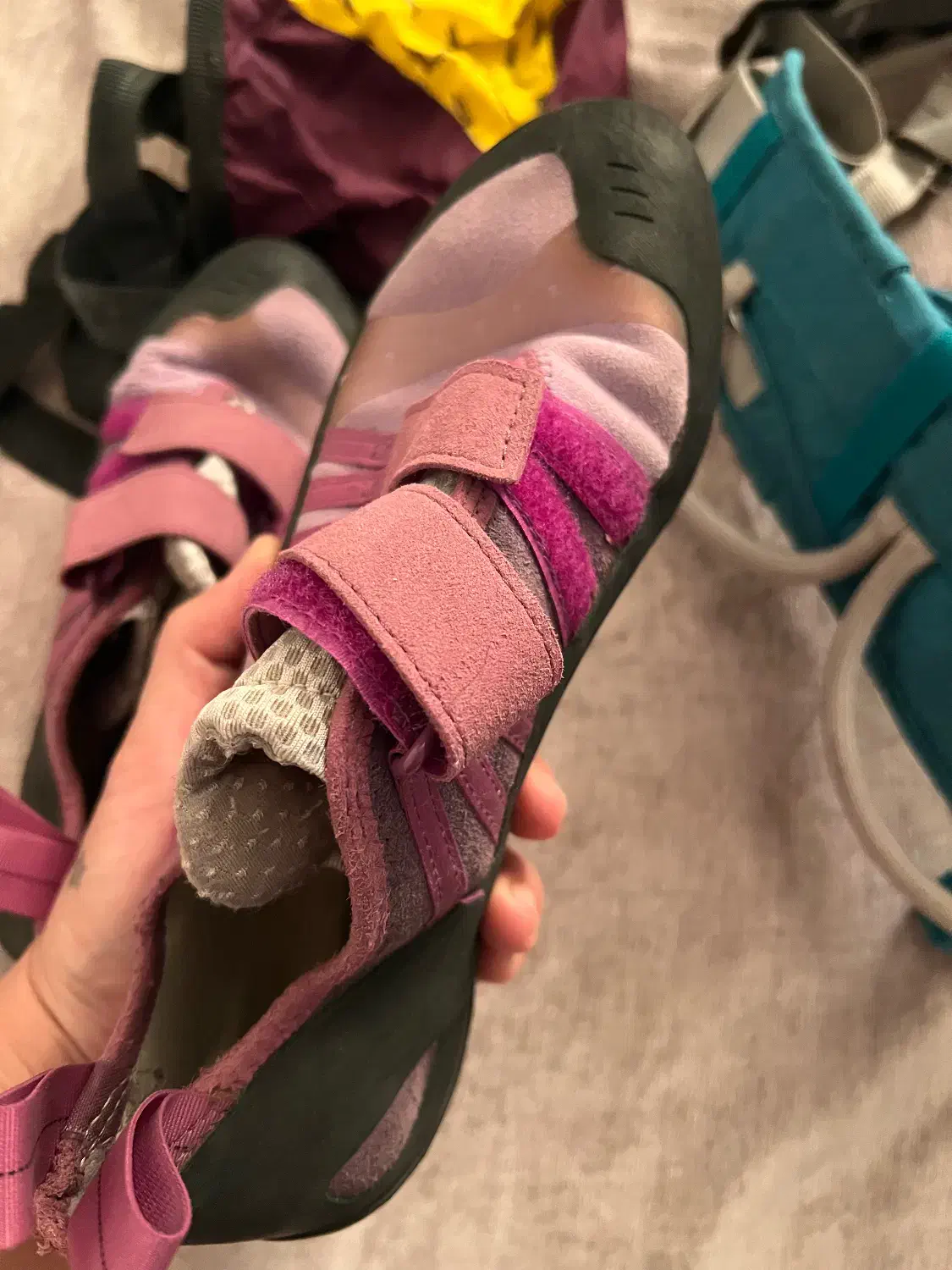 هارنس petzl و کفش سنگنوردیbutora و کیسه پودر|کوهنوردی و کمپینگ|گلپایگان, |دیوار