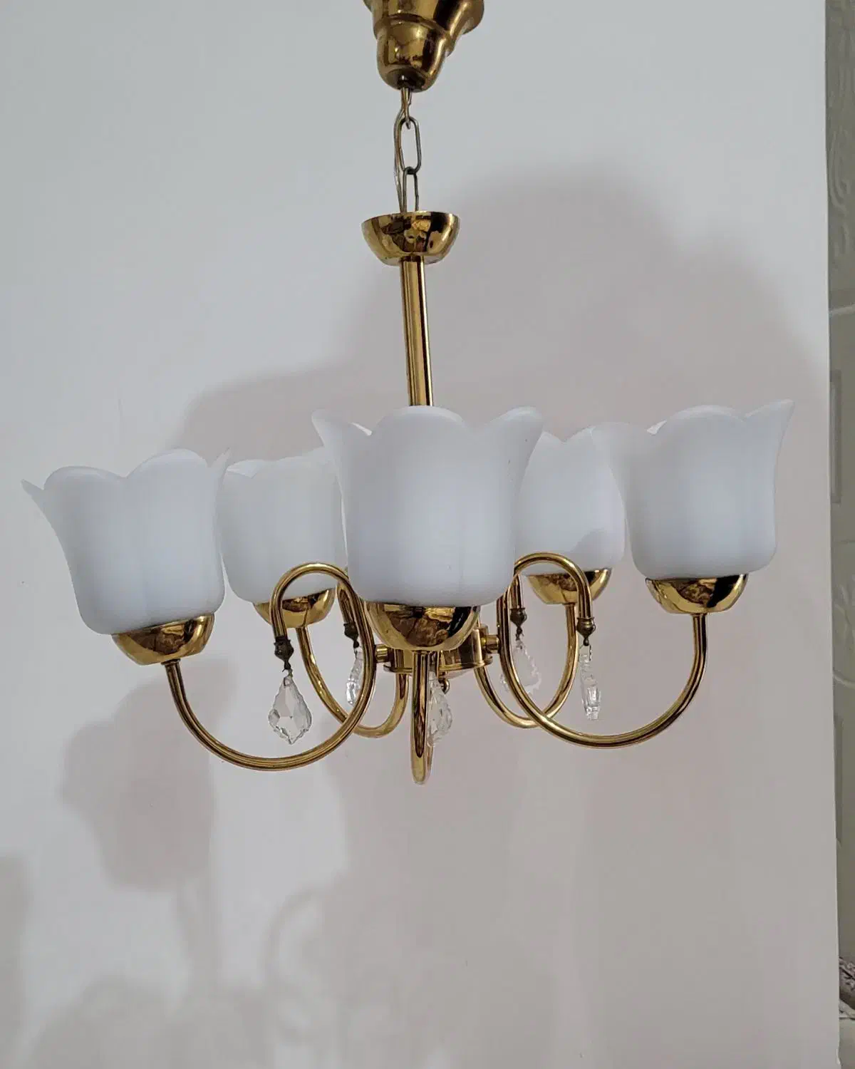 لوستر پنج شعله چشمه نور..|لوستر و چراغ آویز|بومهن, |دیوار